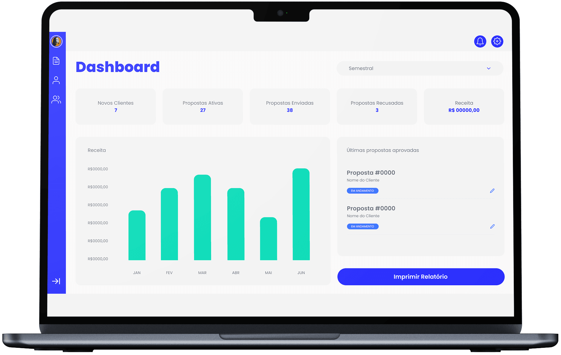 Macbook mockup displaying the Gipyo application